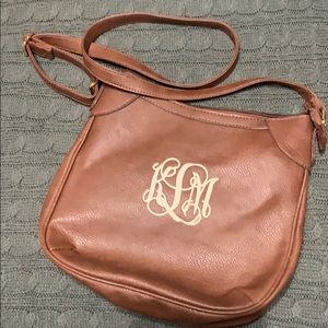 Brown leather crossbody